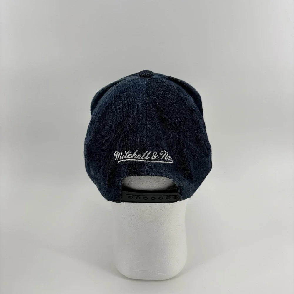 Mitchell & Ness New‎ Orleans Pelicans NBA Denim Leather Patch Snap Back Hat Cap